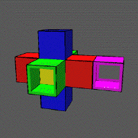 Beyond 3D: A Rotation of Cubes: Folding